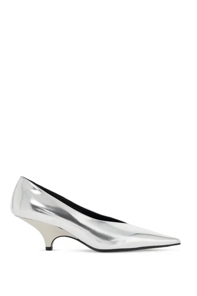 Totême 55mm Metallic-finish Pumps In White