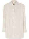Totême Toteme Classic Stripe Button-up Shirt In P134 Ecru/black