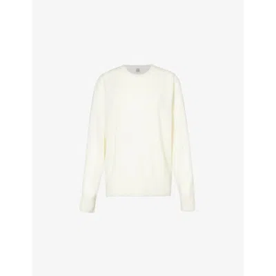 Totême Toteme Womens Meringue Relaxed-fit Round-neck Cashmere Jumper