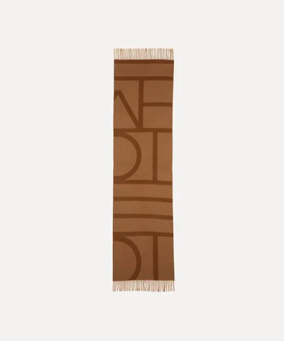 Totême Toteme Women's Monogram Jacquard Wool Scarf