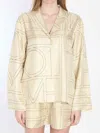 Totême Toteme Women Monogram Pyjama Shirt In Cream