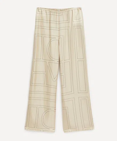 Totême Toteme Women's Monogram Silk Pyjama Bottoms