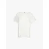 Totême Toteme Womens Off-white Curved Seam Round Neckline Cotton-jersey T-shirt
