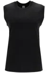 Totême Toteme Woman Top Black Size 6 Organic Cotton In Black