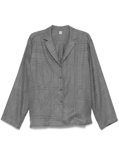 Totême Toteme Women Pajama Top In Grey
