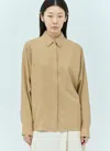 Totême Panelled Silk Shirt In Cream