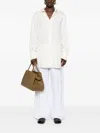 Totême Toteme Women Relaxed Floral Jaquard Shirt In 047 White