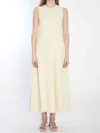 Totême Off-white Woven Stripe Maxi Dress In Cream