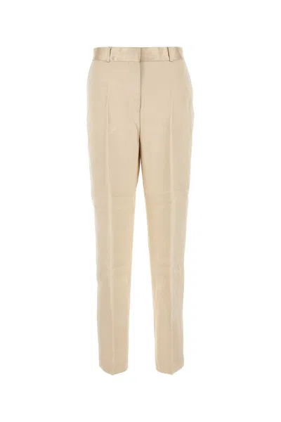 Totême Toteme Women Sand Satin Pant In Beige O Tan