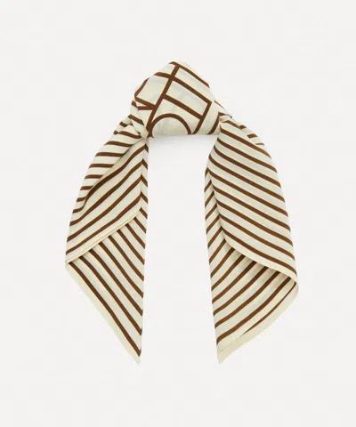 Totême Toteme Women's Signature Monogram Silk Scarf