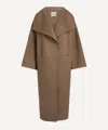Totême Lapel Long-sleeved Coat In Brown
