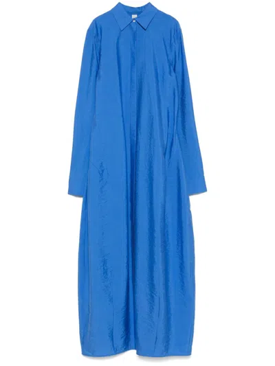 Totême Toteme Women Silk Chemisier Dress In Clear Blue