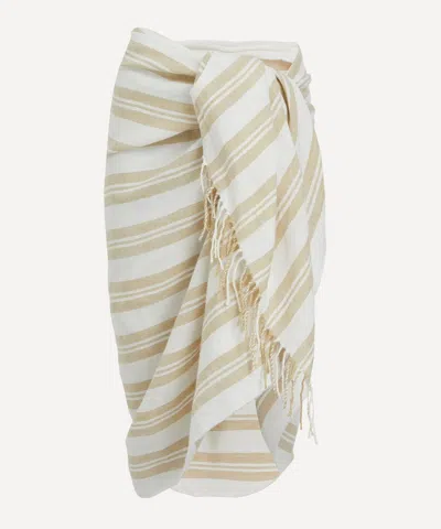 Totême Toteme Women's Striped Linen Sarong