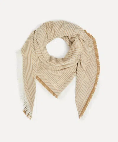 Totême Toteme Women's Striped Monogram Wool Scarf