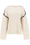 Totême Whipstitched Wool Jumper In Snow