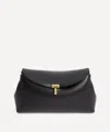Totême Toteme Women's T-lock Black Leather Clutch