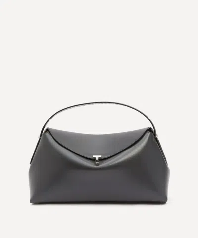 Totême Toteme Women's T-lock Shark Grey Clutch Bag