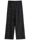 Totême Monogram Silk Pj Bottoms Black In Nero