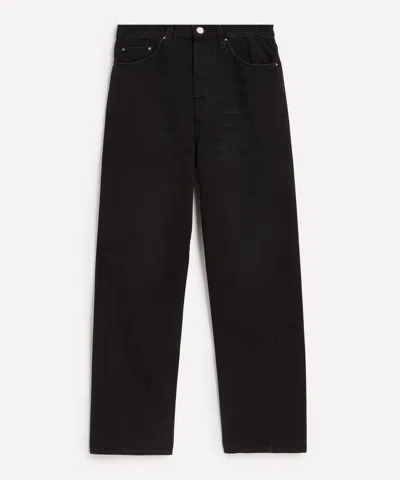 Totême Toteme Women's Twisted Seam Full Length Denim Jeans In Faded Black