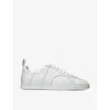 TOTÊME TOTEME WOMEN'S WHITE LOGO-PATTERN LOW-TOP LEATHER TRAINERS