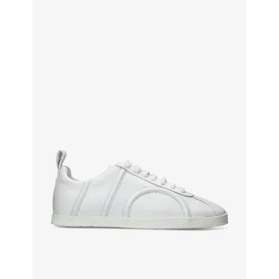 Totême Toteme Womens White Logo-pattern Low-top Leather Trainers