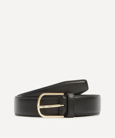 Totême Toteme Women's Wide Black Leather Trouser Belt