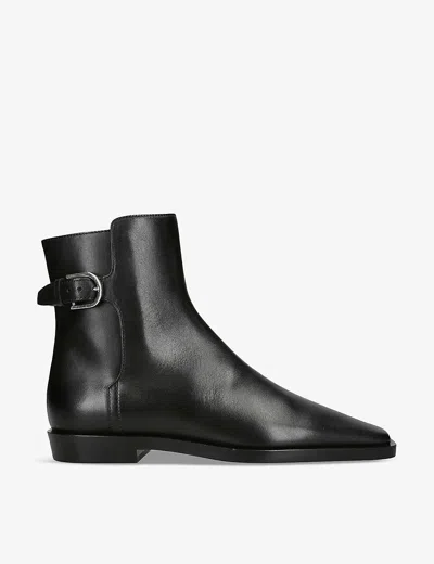 Totême Toteme Belted Leather Boot In Black