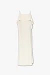 Totême Open-back Draped Twill Maxi Dress In White