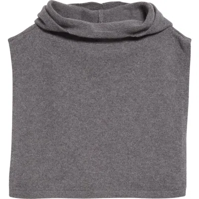 Totême Toteme Wool & Cashmere Hoodie Bib In Grey Melange