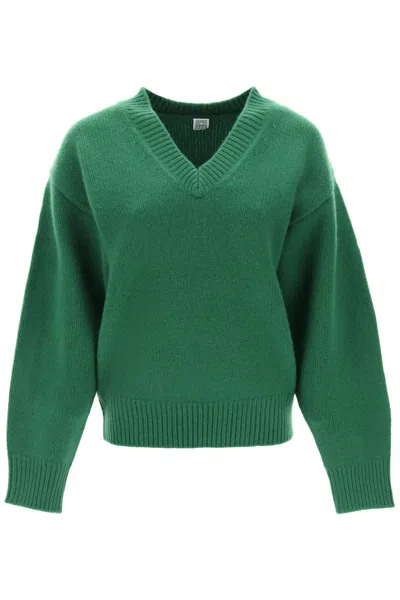 Totême Toteme Wool And Cashmere Sweater In Pine