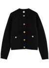 Totême Hammered Button Cardigan Black In Black