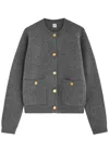 Totême Hammer-button Cardigan In Grey