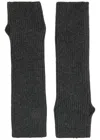 Totême Toteme Wool-blend Fingerless Gloves In Dark Grey