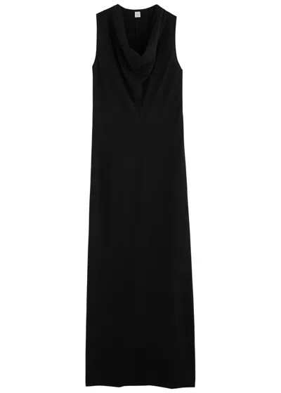 Totême Toteme Wool-blend Maxi Dress In Black