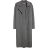Totême Long Rib Knit Cardigan Coat In Grey Melange
