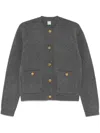 Totême Hammer-button Cardigan In Grey