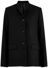 Totême Shawl Lapels Single-breasted Wool Blazer In Black