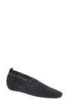 Totême Womens Black Woven-texture Leather Ballet Flats Eur 36 / 3 Uk In Black