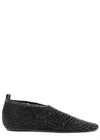 Totême Toteme Woven Leather Ballerina Flat In Black