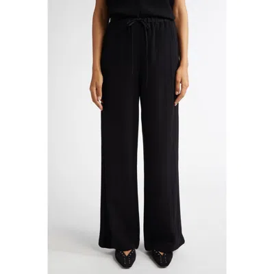 TOTÊME TOTEME WOVEN STRIPE DRAWSTRING TROUSERS