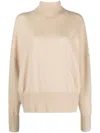 Totême Roll Neck Cashmere Jumper In Cashew