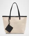 Totême Double Handle Shoulder Bag In Ecru/black