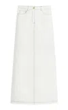 Totême Contrast-stitching Midi Skirt In White