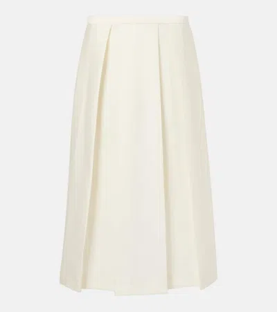 Totême White Skirt With Cannon Pleats