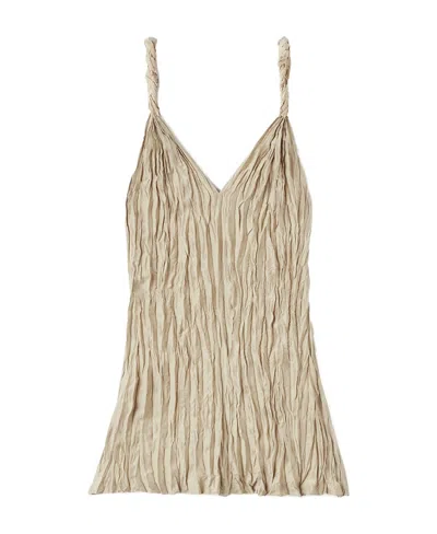 Totême Twist-strap Crinkled Top In Nude