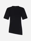 Totême Toteme Women Twisted Organic Cotton Jersey Top In Black