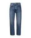 Totême Twisted Seam High-rise Straight-leg Organic-denim Jeans In Blue