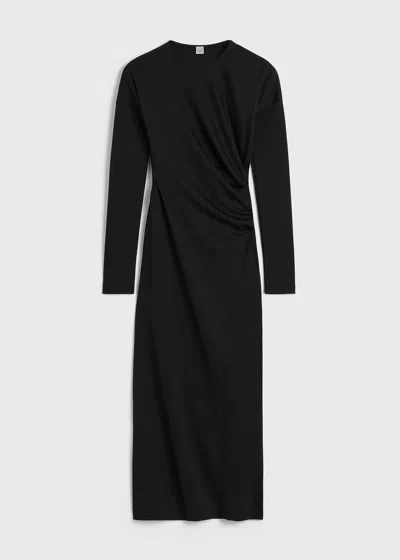 Totême Twisted Jersey Dress Black