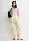 Totême Twisted Seam Boxer Trousers Straw