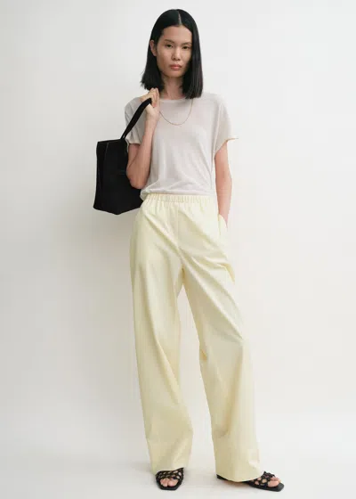 Totême Twisted Seam Boxer Trousers Straw